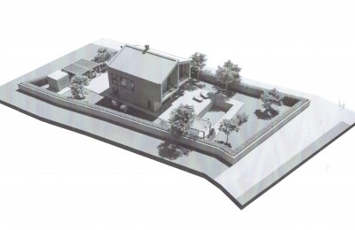 Gradbeno zemljišče z gradbenim dovoljenjem za gradnjo vile z bazenom