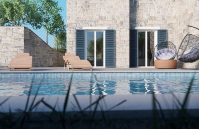 Istrien, Buje - Villa mit Pool und Aussicht NEUES GEBÄUDE - in Gebäude